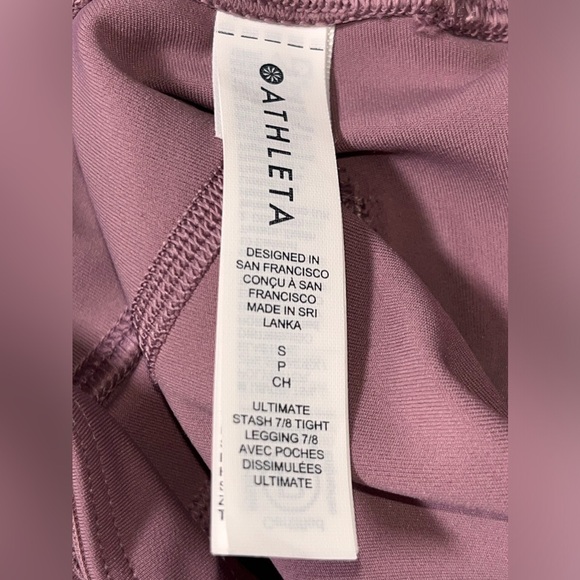 Athleta Ultimate Stash Pocket 7/8
Tights Legging in Volcanic Violet size Small - Picture 3 of 5